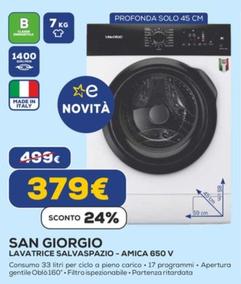Offerta per San Giorgio - Lavatrice Salvaspazio - Amica 650 V a 379€ in Euronics