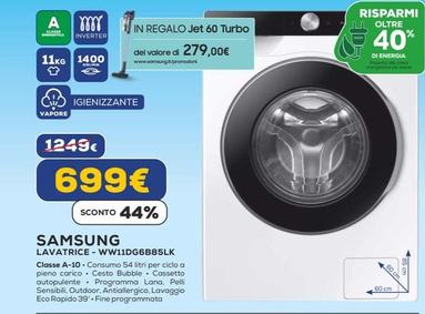 Offerta per Samsung - Lavatrice-WW11DG6B85LK a 699€ in Euronics