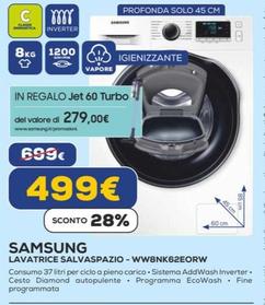 Offerta per Samsung - Lavatrice Salvaspazio-WW8NK62EORW a 499€ in Euronics