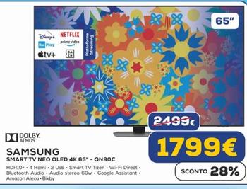 Offerta per Samsung - Smart Tv Neo Qled 4K 65"-QN90C a 1799€ in Euronics