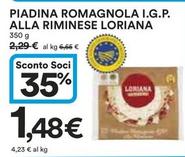 Offerta per Loriana - Piadina Romagnola I.G.P. Alla Riminese a 1,48€ in Ipercoop