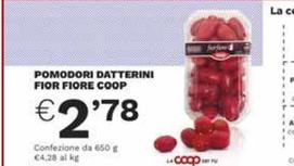 Offerta per Fior Fiore Coop - Pomodori Datterini a 2,78€ in Ipercoop