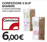 Offerta per Confezione 5 Slip Bambini a 6€ in Ipercoop