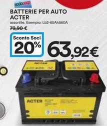 Offerta per Batterie Per Auto Acter a 63,92€ in Ipercoop