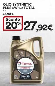 Offerta per Olio Synthetic Plus 5W-30 Total a 27,92€ in Ipercoop