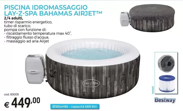 Offerta per Bestway - Piscina Idromassaggio Lay-z-spa Bahamas Airjet a 449€ in Brico ok