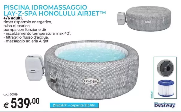 Offerta per Bestway - Piscina Idromassaggio Lay-Z-spa Honolulu Airjet a 539€ in Brico ok