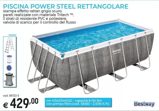 Offerta per Bestway - Piscina Power Steel Rettangolare a 429€ in Brico ok