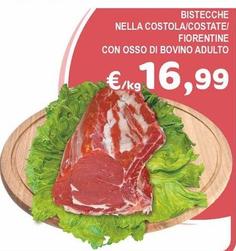Offerta per Bistecche Nella Costola/Costate/ Fiorentine Con Osso Di Bovino Adulto a 16,99€ in Crai
