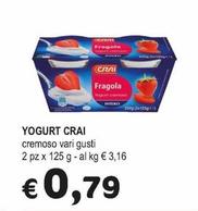 Offerta per Crai - Yogurt a 0,79€ in Crai