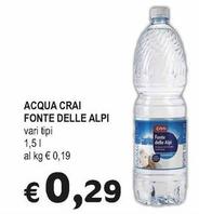 Offerta per Crai - Acqua Fonte Delle Alpi a 0,29€ in Crai