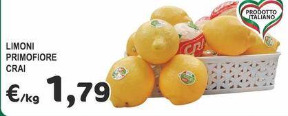 Offerta per Crai -  Limoni Primofiore a 1,79€ in Crai