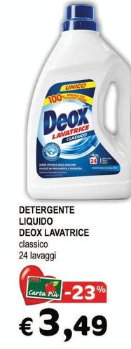 Offerta per Deox - Detergente Liquido Lavatrice a 3,49€ in Crai