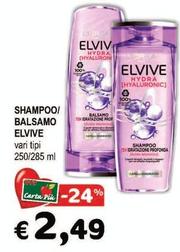 Offerta per L'oreal - Shampoo/balsamo Elvive a 2,49€ in Crai