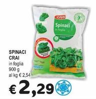 Offerta per Crai - Spinaci a 2,29€ in Crai