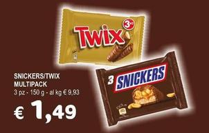 Offerta per Snickers/Twix - Multipack a 1,49€ in Crai