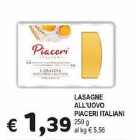 Offerta per Piaceri Italiani - Lasagne All'Uovo a 1,39€ in Crai