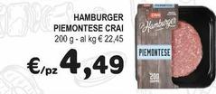 Offerta per Crai - Hamburger Piemontese a 4,49€ in Crai