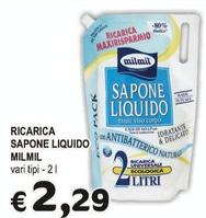 Offerta per Milmil - Ricarica Sapone Liquido a 2,29€ in Crai