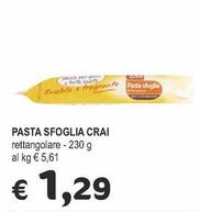 Offerta per Crai - Pasta Sfoglia a 1,29€ in Crai
