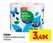 Offerta per Crai - Carta Igienica Maxi a 3,49€ in Crai