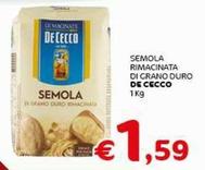 Offerta per De Cecco - Semola Rimacinata Di Grano Duro a 1,59€ in Crai