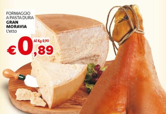 Offerta per Gran Moravia - Formaggio A Pasta Dura a 0,89€ in Crai