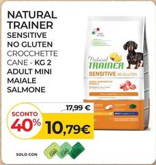 Offerta per Natural Trainer - Sensitive  No Gluten Crocchette Cane Kg.2 Adult- Mini Maiale-Salmone a 10,79€ in Arcaplanet