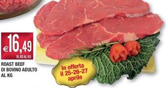 Offerta per Roast Beef Di Bovino a 16,49€ in Palmarket