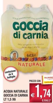 Offerta per Goccia Di Carnia - Acqua Naturale a 1,74€ in Palmarket