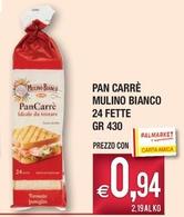 Offerta per Mulino Bianco - Pan Carre a 0,94€ in Palmarket