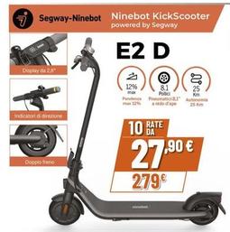 Offerta per Ninebot by segway - KickScooter E2 D  a 279€ in Expert