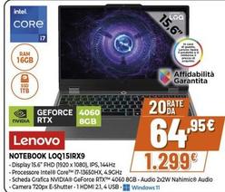 Offerta per Lenovo - Notebook LOQ15IRX9 a 1299€ in Expert