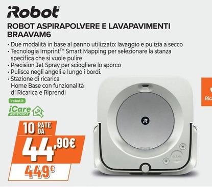 Offerta per IRobot - Robot Aspirapolvere E Lavapavimenti BRAAVAM6 a 449€ in Expert