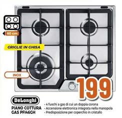 Offerta per De Longhi - Piano Cottura Gas PFI46GH a 199€ in Expert