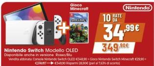 Offerta per Nintendo - Switch Modello Oled + Gioco Minecraft a 349,9€ in Expert