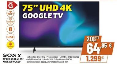Offerta per Sony - Tv Led Uhd 4k 75" KD75X75WLAEP  a 1299€ in Expert