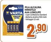 Offerta per Varta - Pila Alcalina Ministilo AAA Longlife a 2,9€ in Expert