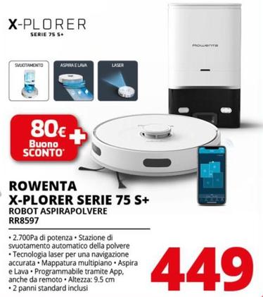 Offerta per Rowenta - X-Plorer Serie 75 S+ Robot Aspirapolvere RR8597 a 449€ in Comet