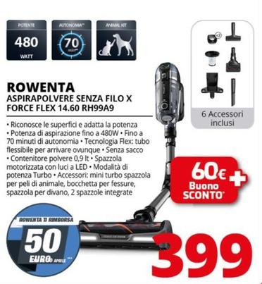 Offerta per Rowenta - Aspirapolvere Senza Filo X Force Flex 14.60 RH99A9 a 399€ in Comet