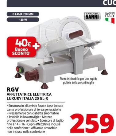Offerta per Rgv - Luxury Italia 20 GL-R affettatrice Elettrico 140 W Grigio Alluminio a 259€ in Comet