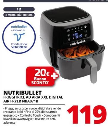 Offerta per Nutribullet - Friggitrice Ad Aria Xxl Digital Air Fryer NBA071B a 119€ in Comet