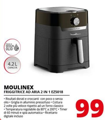 Offerta per Moulinex - Friggitrice Ad Aria 2 In 1 EZ5018 a 99€ in Comet