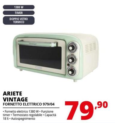 Offerta per Ariete - Vintage Fornetto Elettrico 979/04 a 79,9€ in Comet