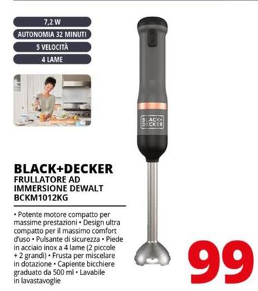 Offerta per Black & Decker - Frullatore Ad Immersione Dewalt BCKM1012KG  a 99€ in Comet
