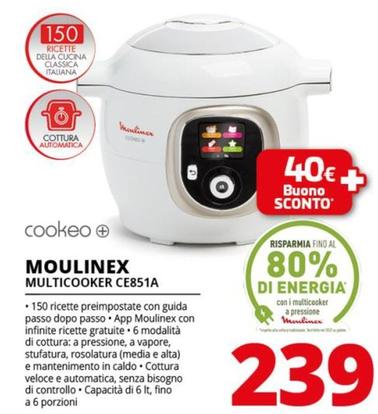 Offerta per Moulinex - CE851A Multicooker Cookeo+ White 6L a 239€ in Comet