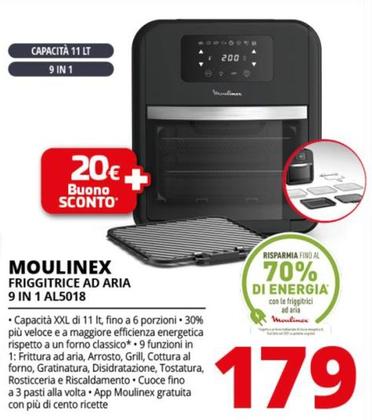Offerta per Moulinex - Friggitrice Ad Aria 9 In 1 AL5018 a 179€ in Comet