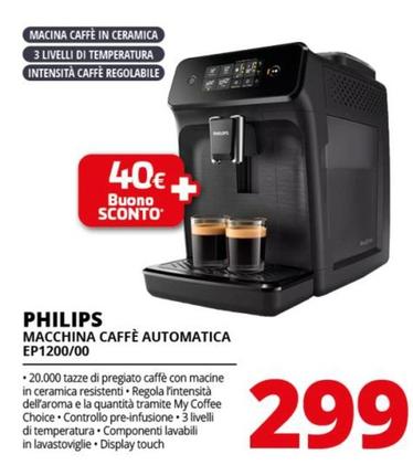 Offerta per Philips - 1200 series Series 1200 EP1200/00 Macchina da caffè automatica a 299€ in Comet