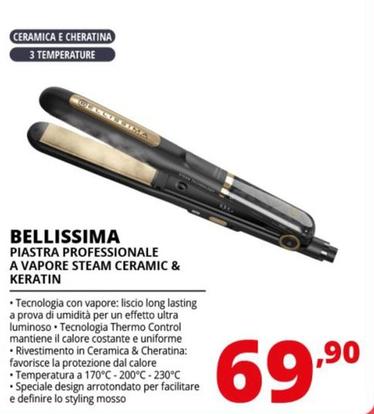 Offerta per Bellissima - Piastra Professionale A Vapore Steam Ceramic & Keratin a 69,9€ in Comet