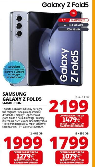 Offerta per Samsung - Galaxy Z Fold5 Smartphone  a 1799€ in Comet
